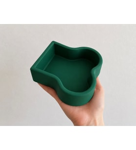 Kemik Model Beton Kedi Köpek Mama ve Su Kabı - Yeşil