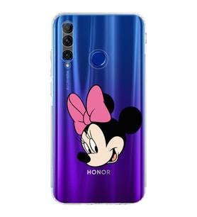 Huawei Honor 20 Lite  Kamera korumalı Kapak Minnie Mouse Tasarımlı  Şeffaf Kılıf