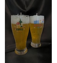 Touch Design Co. - Life Is Beertiful - Vanilya Kokulu - Dev Bira Mum (Sarı-Ekru)