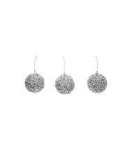 Mini Party Store Yılbaşı Süsü Gümüşparıltılı Top 6 Lı 4 Cm