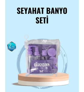 Taşınabilir 5’Li Seyahat Banyo Seti Şampuanlık Sprey Krem Kutusu