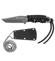 Smith Wesson® PARACORD Neck Knife Gray Plain Tanto Fixed Boyun Bıçağı SW910TAMCP