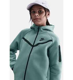 Nike Sportswear Tech Fleece Full-Zıp Hoodie Fermuarlı Kapişonlu Çocuk Sweatshirt Yeşil