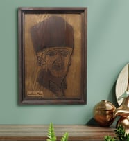 BK Gift Kişiye Özel Atatürk Kabartma Figürlü Özel Yapım Ahşap Çerçeveli Tablo