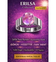 Sertifikalı Şeffaf Pembe Aura Kuvars Yüzük Doğal Taş Ayarlanabilir El Yapımı Parlak Tasarım (Çok Renkli)