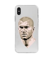 Iphone X ve XS Uyumlu Zinedine Zidane Tasarımlı Şeffaf Telefon Kılıfı