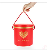 Just For You Silindir Hediye Kutusu 18,5 cm Büyük Boy – Kırmızı