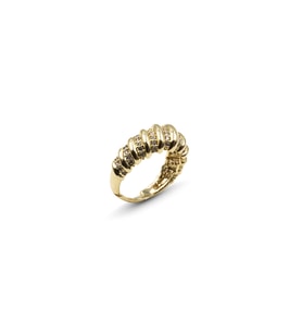 Sarmal Model Zirkon Taşlı Ayarlanabilir Yüzük Gold Kararmaz Anti Alerjik