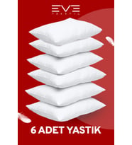 6 Adet Micro Silikon Elyaf Nonwoven Yıkanabilir Antialerjik Ev Ve Hotel Yastık 50x70cm 700 gr (Beyaz)