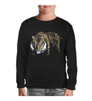 Kaplan Siyah Çocuk Sweatshirt