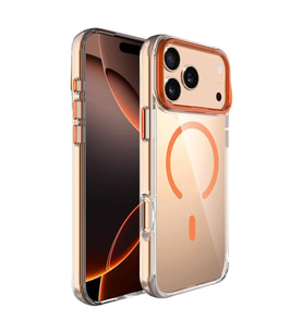 Apple iPhone 17 Pro Max Uyumlu Kılıf M-safe Şarj Özellikli Airbagli Kamera Standlı Zore Azor Kapak