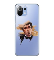 Xiaomi Mi 11 Lite Uyumlu Tony Montana Scarface Desenli Şeffaf Telefon Kılıfı