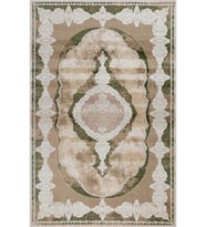 Eliana Home Baskılı, Yıkanabilir Kaymaz Taban Salon Halısı LNA0773 100x150 cm (Kahverengi)