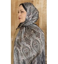 75 x 180 - İdol İpek Şal-5014-04933 (Siyah)