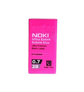 Kalem Ucu Ultra Esnek 0.7mm 2B Siyah 120'li Pembe 1 Adet 0,7 Uç 120li Tüp Esnek Yumuşak Yazım 0.7x60mm