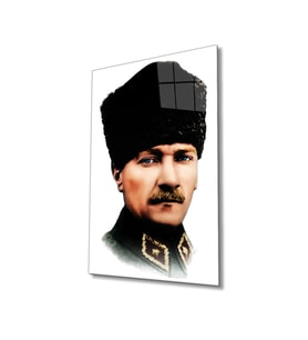 Miyrem Glasses Collection -A1^#  Atatürk Cam Tablo 4 mm Dayanıklı Temperli Cam (Çok Renkli)