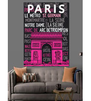 Paris Şehir Gezi Posteri Dekoratif Kanvas - Mdf Ahşap Tablo