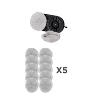 Hutt Cam Temizleme Robotu 5li Set (10 Adet) DDC55  C65  C6  S8 Uyumlu Mikro Fiber Yedek Bezi (Gri)