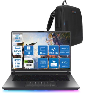 Asus Rog Strix G16 G615JMR-S5049 Intel® Core™ I7 14650HX 32GB 1tb SSD 8GB/RTX5060 Gddr7 115W 16 Inç 2,5k (2560 x 1600, Wqxga) 240Hz 3ms  WINDOWS11PRO Gaming Laptop WS5049P11+ZETTAÇANTA