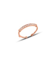 Gümüş ayarlamalı zirkon taşlı yüzük SGTL9952BEYAZ SGTL9952BEYAZ (Rose)