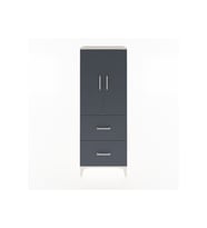 Hyperion Dolap 3 Raflı 2 Çekmeceli 2 Kapaklı 60x44x163 Aytaşı-Antrasit