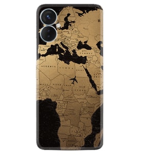 Tecno Spark 9T Kılıf Silikon Desen Özel Seri Map Planet 1656