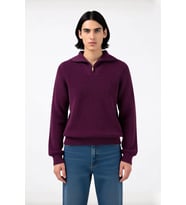 Erkeklerin Soğuk Havalarda Tercihi Regular Kalın Fermuarlı Dik Yaka Selanik Triko Kazak Modeli