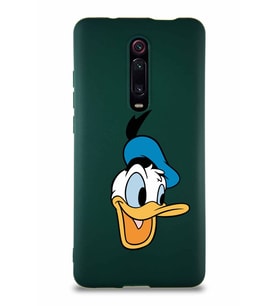 Xiaomi Redmi K20 Soft Premier Kapak Donald Duck-A Tasarımlı Silikon Kılıf - Yeşil (Şeffaf)