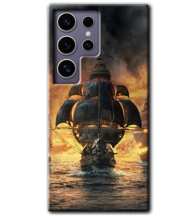 Galaxy S24 Ultra Kılıf HD Desen Baskılı Kılıf - Siyah İnci