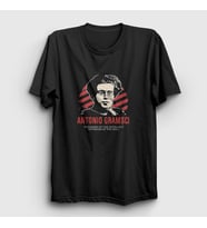 Presmono Unisex Siyah Pessimism Antonio Gramsci T-Shirt 492518tt