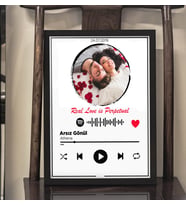 kişiye özel tasarım resim baskılı spotify çerçeve