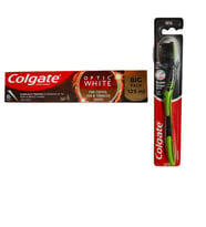 Optic White Kahve, Çay ve Tütün Kullanıcıları Için Süper Clean Black Orta Diş Fırçası + Macun 125 ml