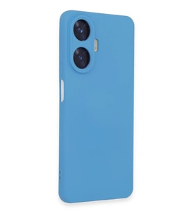 Newface Realme C55 Kılıf Nano içi Kadife Silikon - Mavi