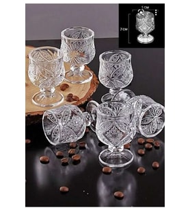 Kristal Kahve Yanı Bardağı 6lı Royaleks-R1720