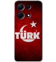 İnfinix Note 30 Kılıf HD Desen Baskılı Arka Kapak - Ayyıldız Türk
