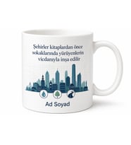Yerel Yönetimler Belediye Hizmetleri Şehir Planı Kupa Bardak Hediye