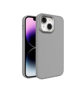 Coverzone ?phone 13-14 ile Uyumlu K�?e Korumal? Buzlu Saydam Metal �er�eveli � Darbeye Dayan?kl?, Kamera Korumal?, Mat Arka Y�zey, Ultra ?nce ?effaf Koruma Telefon K?l?f?