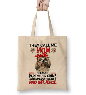Shih Tzu Gift Shih Tzu Mom Gift Bandana Bez Çanta Uzun Saplı