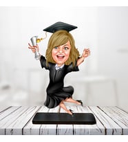 Kişiye Özel Karikatür Biblo MEZUNİYET KADIN/KIZ 4