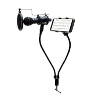 Powermaster KG-24 Metal Bir Telefon Bir Mikrofon Tutacağı Mikrofon Tutucu Youtuber Sunum İçin Tutacak