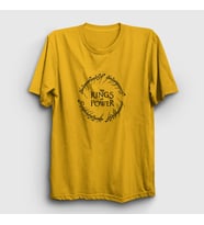 Presmono Unisex Sarı V2 Yüzüklerin Efendisi Güç Yüzükleri Rings Of Power T-Shirt 363050tt (Sarı)