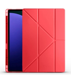 Galaxy Tab S10 Ultra Kılıf Zore Tri Folding Kalem Bölmeli Standlı Kılıf