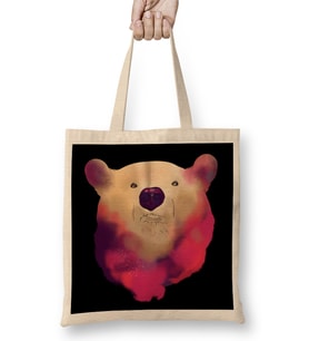 Cute Galactic Polar Bear Space Exploration Bez Çanta Uzun Saplı