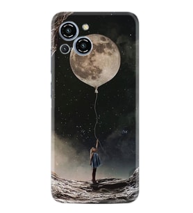 Reeder S23 Max Pro Kılıf Resimli Desenli Baskılı Silikon Moon Baloon 1368