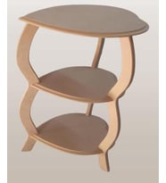 Hobi Adn 90259 Dekoratif Kalpli Fiskos Sehpa Ahşap MDF HAM CNC Kesim 3Raf El Yapı