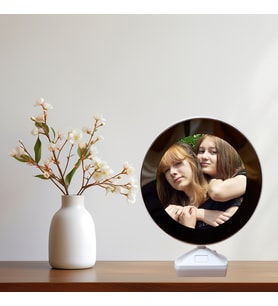 Sihirli Ayna Fotoğraf Çerçevesi Renkli Fotoğraflı Dekoratif Masa Aynası