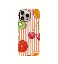 iPhone 16 Pro Vorian Çift Katmanlı MagSafe Kılıf Tutti Frutti Stripe