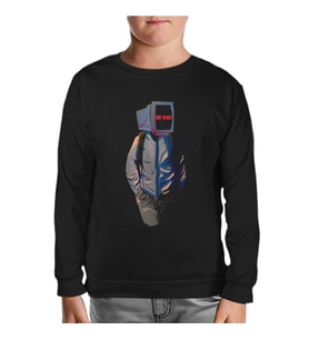Mr. Robot Siyah Çocuk Sweatshirt