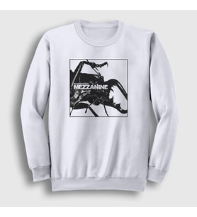 Presmono Unisex Beyaz Mezzanine Massive Attack Sweatshirt 523480tt
