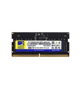 TwinMOS TMD58GB4800S40 8GB DDR5 4800MHz CL40 Notebook Bellek (Siyah)